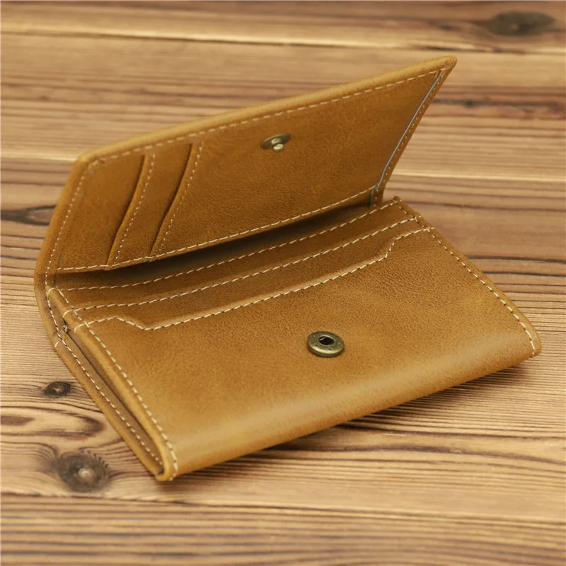 New Arrival Vintage Card Holder Wallet for Men Anti-theft ID Credit Card Holder Wallet Money Bag Case Mini Purse For Male