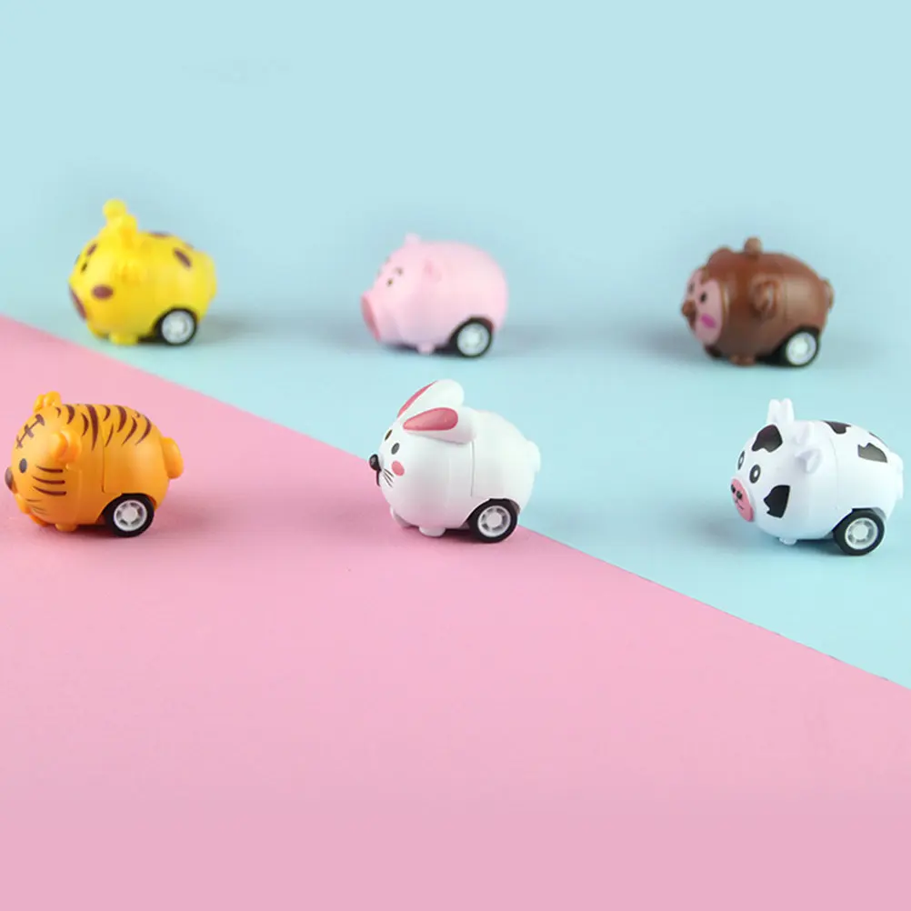 30個入り-キッズプルバックカー-摩擦動力おもちゃトラック-幼児向け車両-漫画風