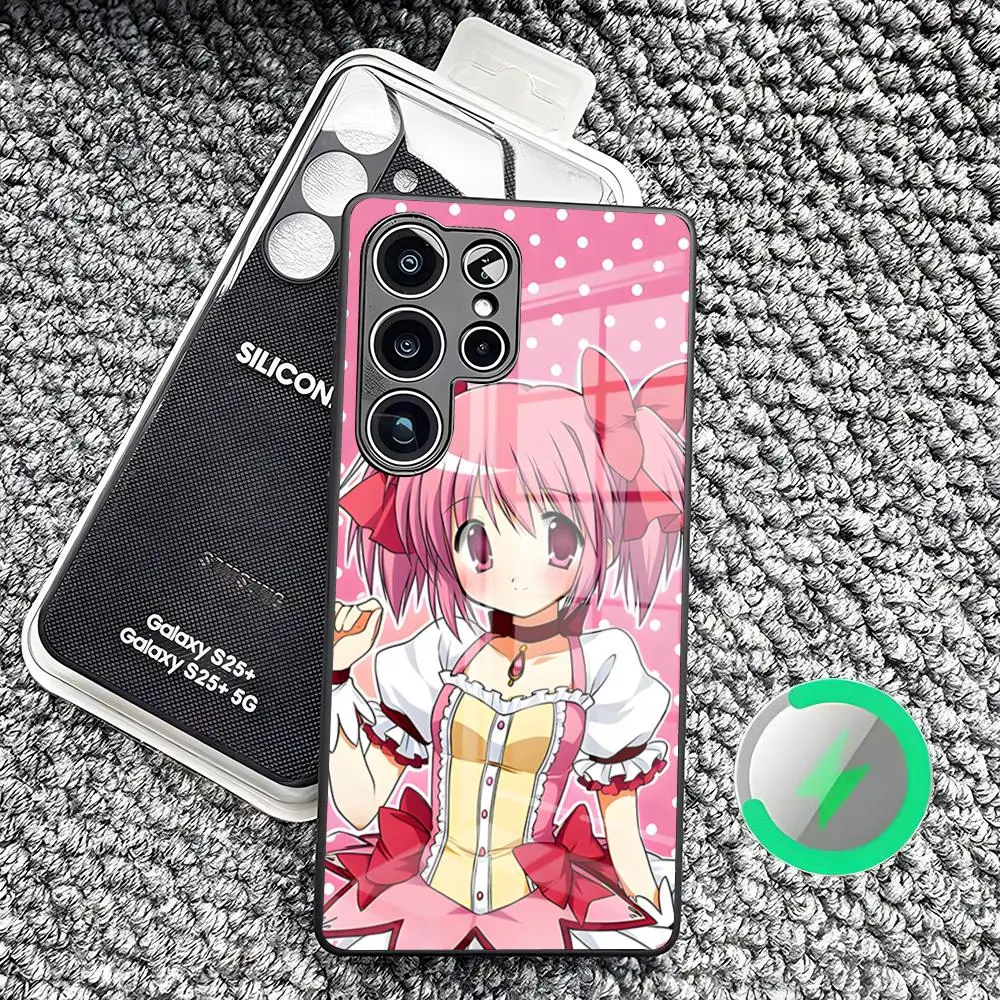Magi Madoka Magica Phone Case For Samsung S26 Ultra S25 Edge S23 S22 S21 S20 Plus S24 Fe Magnetic Glass Cover