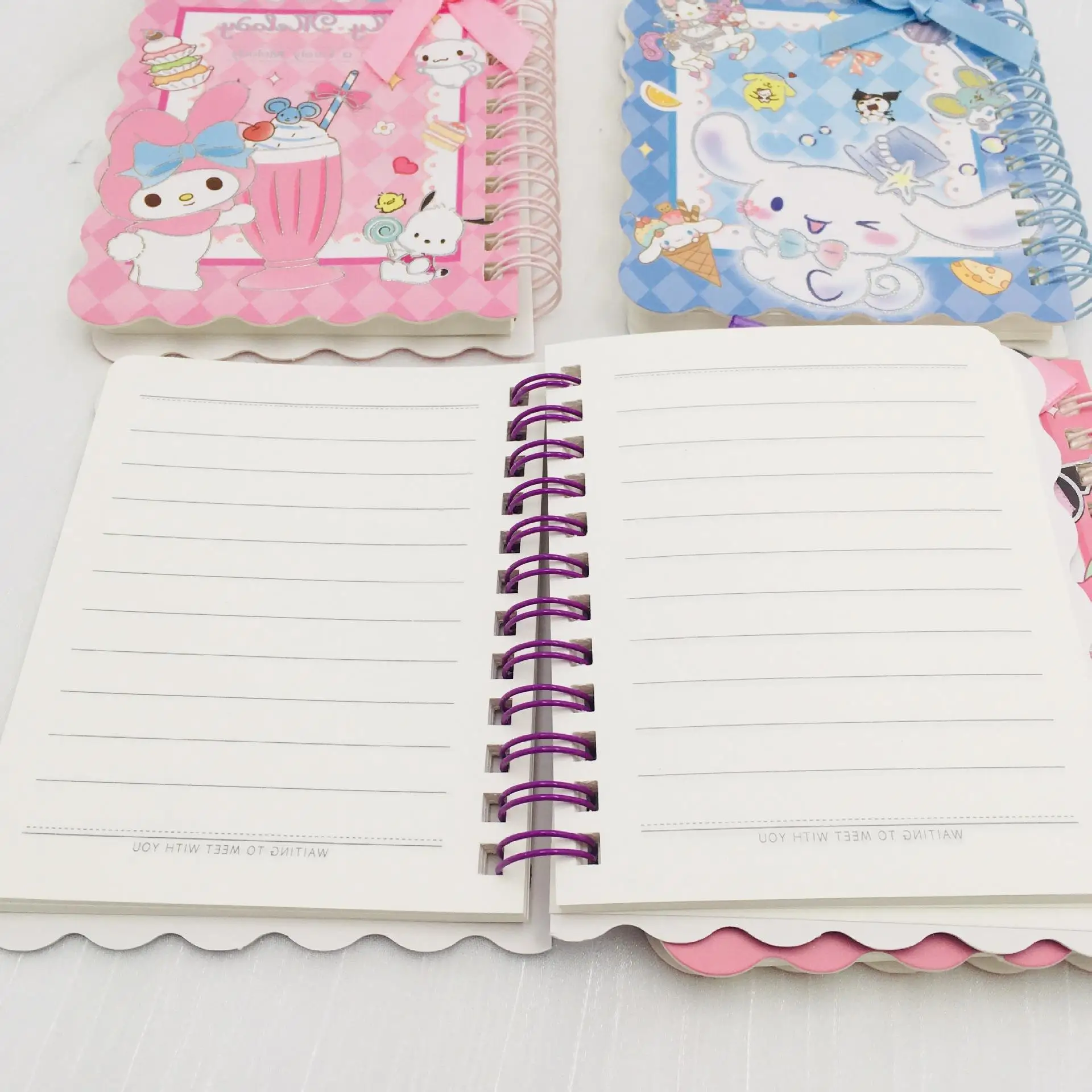 Sanrio Coil Book A7 High Face Value Kuromi Rollover Lace Student Diary Book Portable Pocket Book Notebook Wholesale