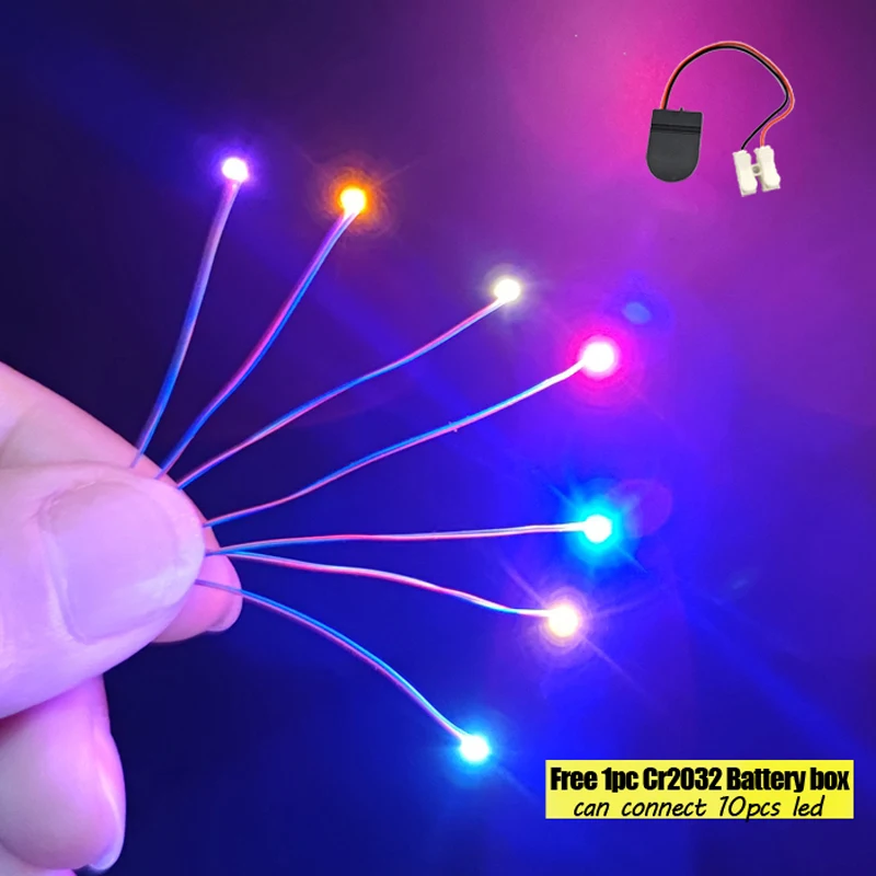 Cables de conexión para iluminación Gundam, Kit de 5 piezas precableado #0402 Smd Led, 30cm, con caja de batería gratis, 1 ud.