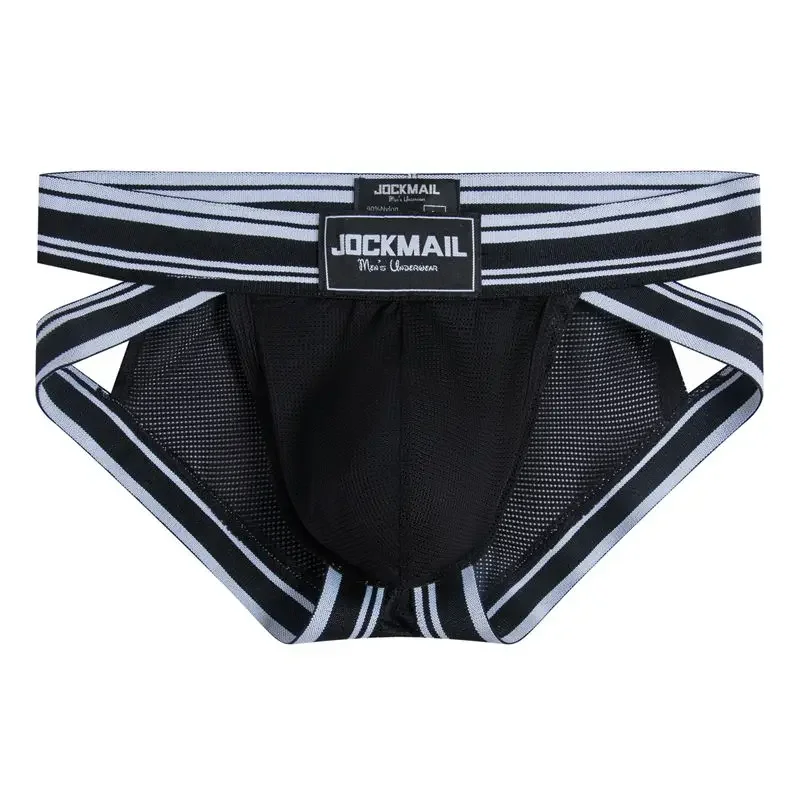 JOCKMAIL Summer Fashion Mens Sexy Briefs Cuecas Calzoncillos Slip Breathable Nylon Mesh Panties Bikini Underwear