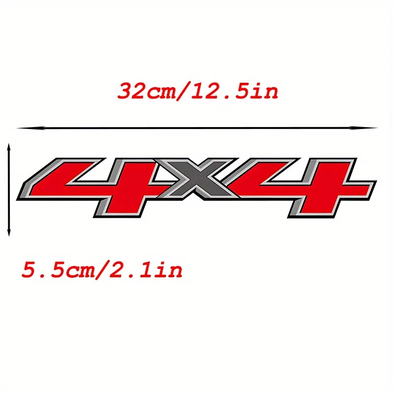 1 Set (2Pcs) 4X4 Off-Road Truck Stickers, Waterproof Vinyl Decals, for Pickup Truck Bed Side & 4WD SUV Exterior Decor