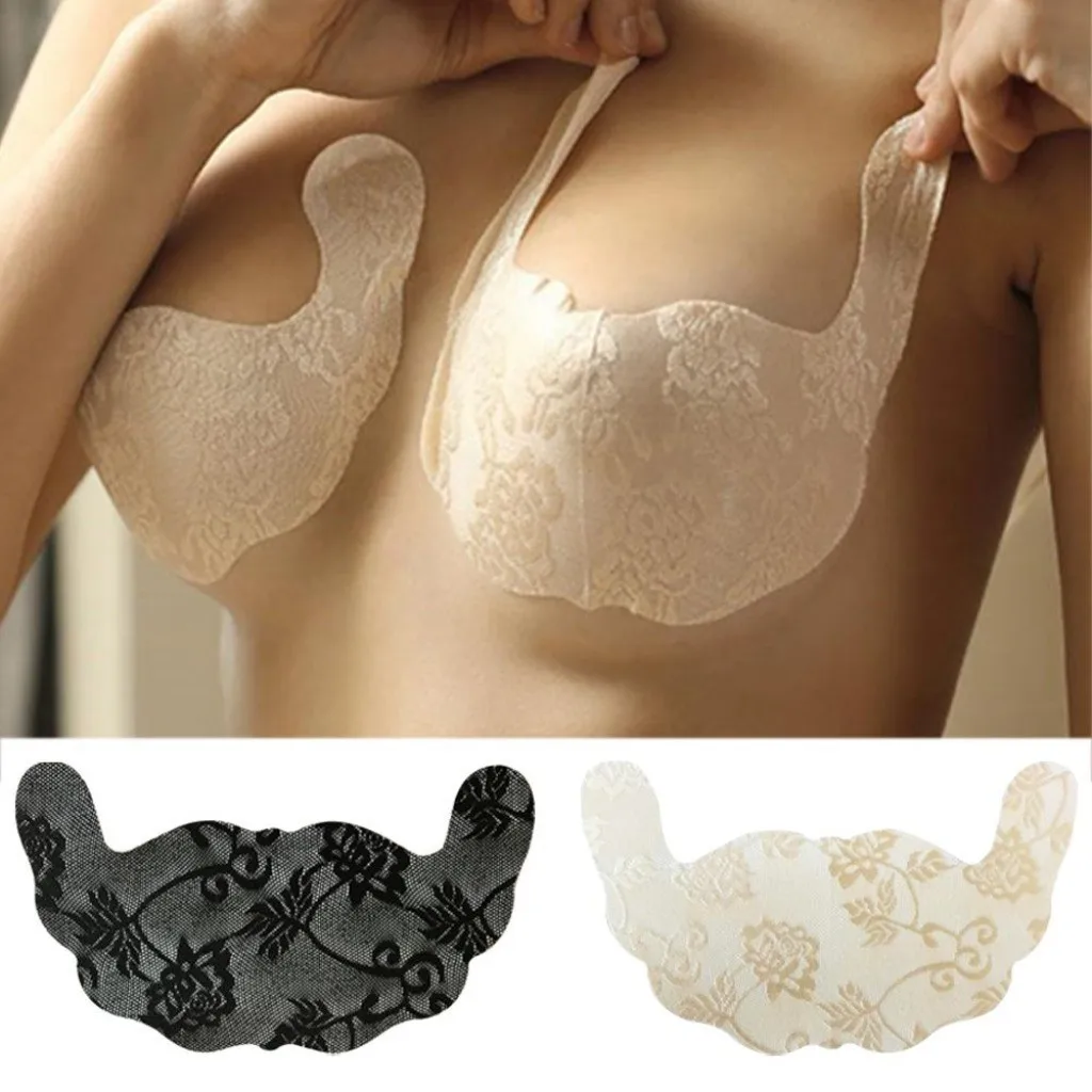 1pair Adhesive Bra Tape Lift Up Breast Nipple Cover Bra Pad Push Up Invisible Breast Petals for Party Dress Stickers