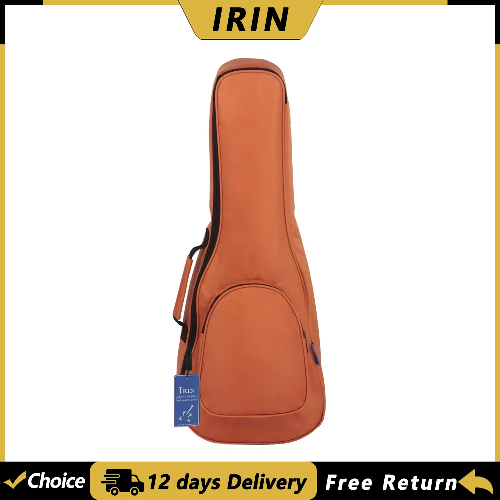 IRIN 26 Inch Ukulele Bag Waterproof Oxford Cloth Mini Guitar Backpack Orange Cotton Ukulele Case Guitar Parts & Accessories