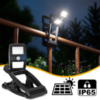 Outdoor Solar Clamp On Motion Sensor Lights Waterproof Work Light 3 Lighting Modes For Camping Fence Walls Garage LED Lamps