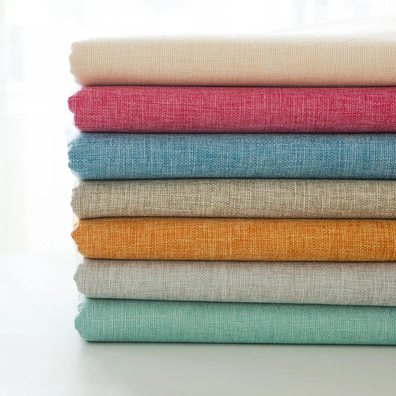 Solid Color Fabric Tablecloth Made of Cotton Linen Thickened Plain Color Simple Dining Table Cloth Modern Rectangular Table