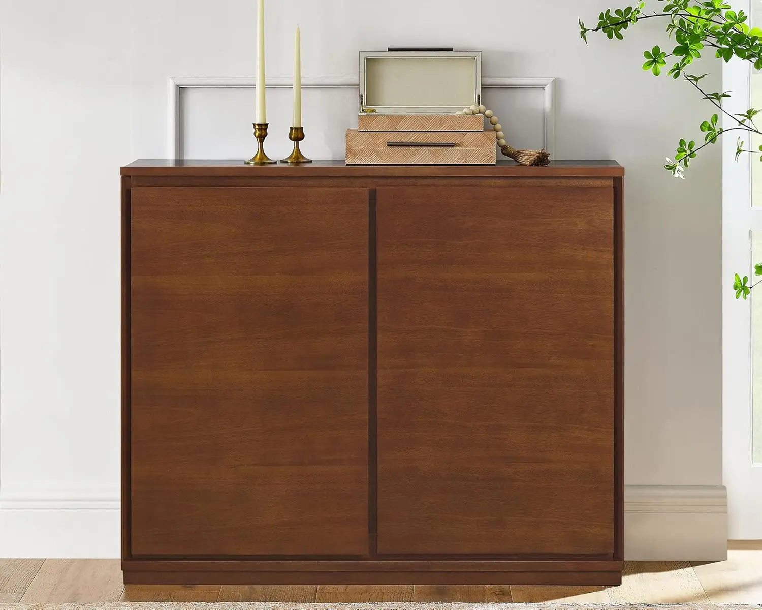 Mid Century Modern Sideboard Buffet Cabinet, Narrow Credenza Storage Cabinet,Media Console Coffee Bar Table for, Customized
