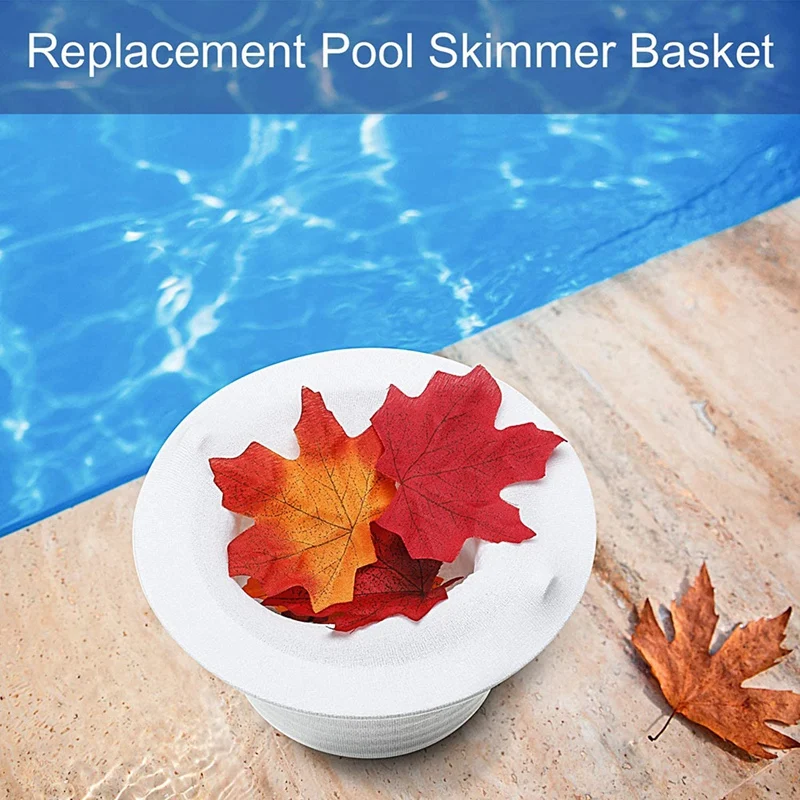 Pool Skimmer Socks Pool Skimmer Socks White Durable Elastic Nylon Fabric Filters For Swimming Pools, Pool Supplies