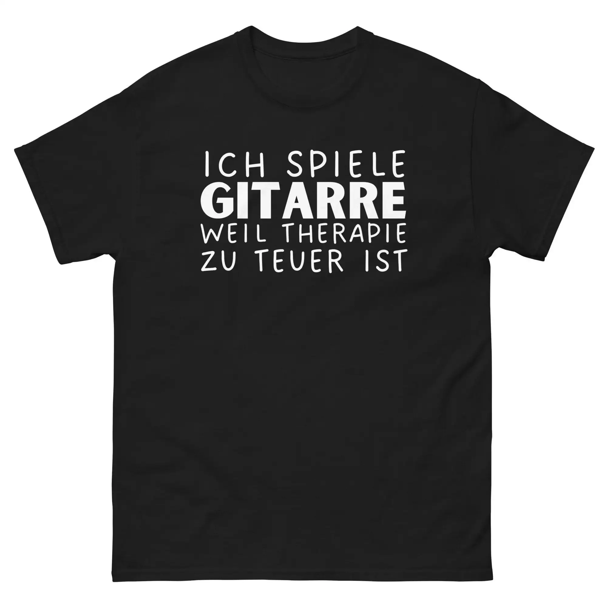 Guitar shirt with funny saying hobby sayings T I play because therapy is too expensive gift idea