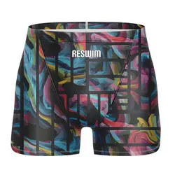 Summer Men's Funny Swimming Trunks Swim Jammer Short Endurance Athletic Training Swimsuit GYM Beach Surf Tights Shorts Swimwear