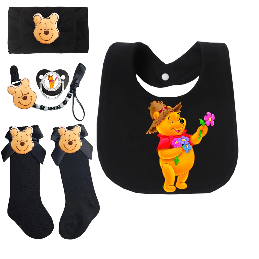 

Мультяшная пустышка-соска для новорожденных, цепочка-держатель для детского нагрудника, повязка на голову для новорожденных, милые аксессуары для младенцев, подходящие для новорожденных принцев