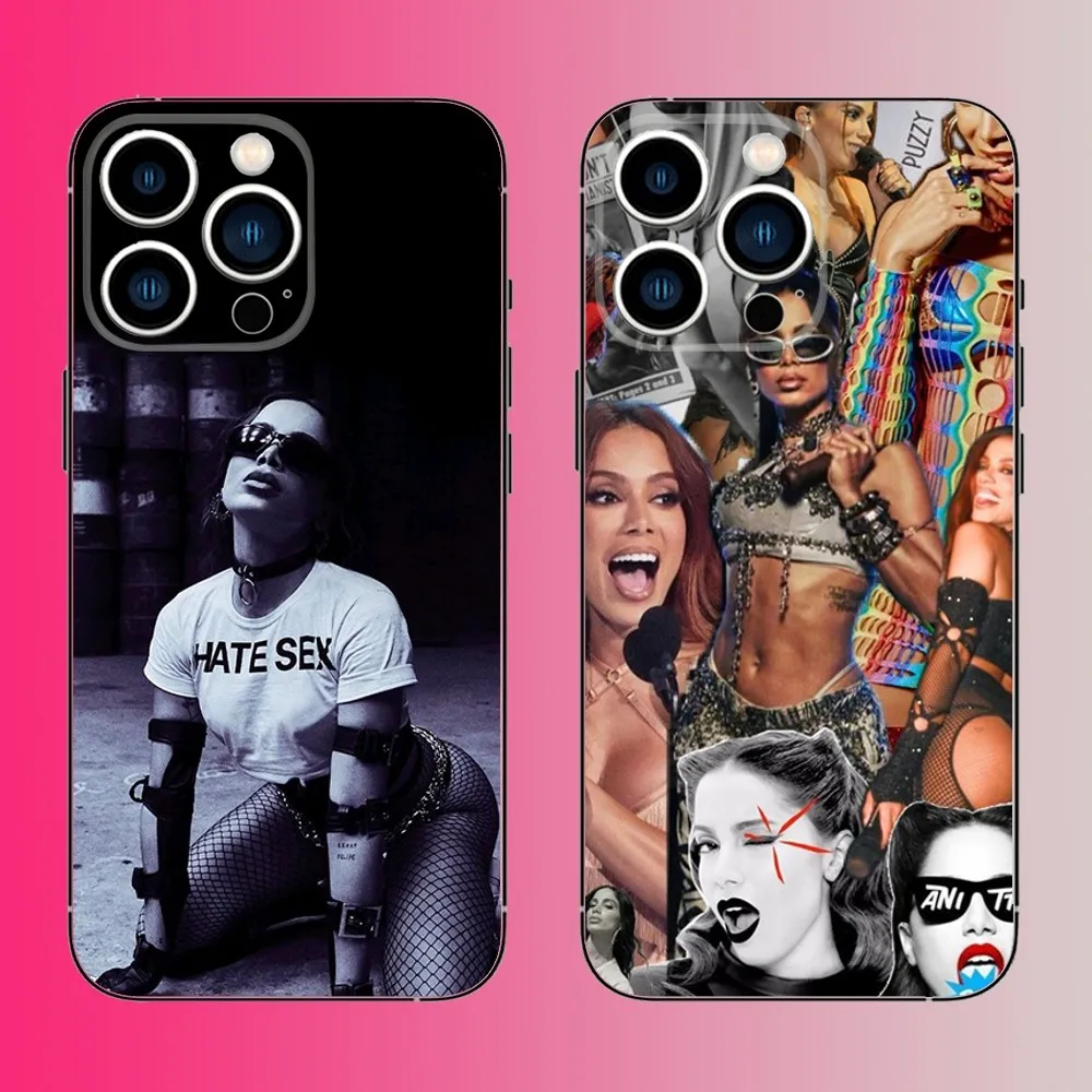 Singer Anitta Phone Case For iPhone 16,15,14,13,12,11,Pro,Max,Plus,Mini,X,XS,XR,8,7,6,S,SE Soft Black Case