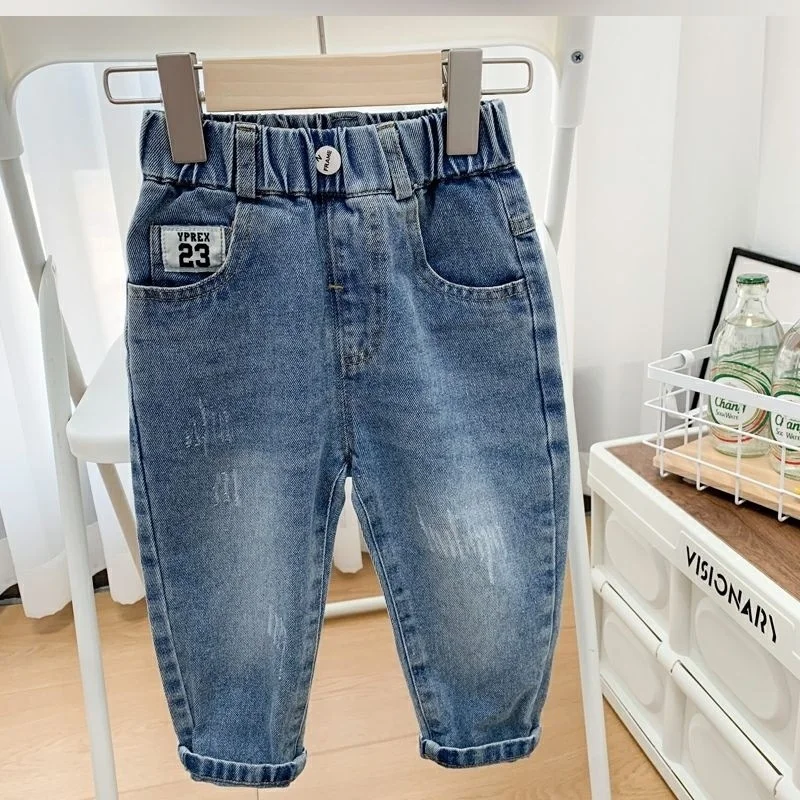 

Boys Jean Pants Long Trousers Cotton 2024 Cute Spring Autumn Baby's Kids Pants Teenagers Outwear Children's Clothing