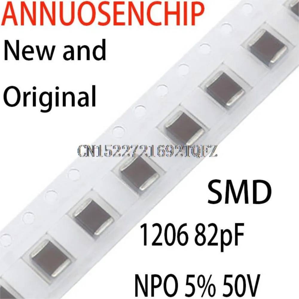4000PCS New and Original  Error  smd capacitor 1206 82pF NPO 5% 50V