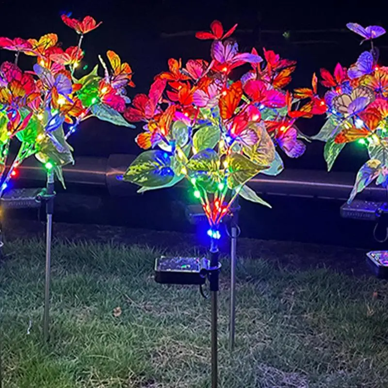 

Swaying Butterfly Solar Lights Outdoor Solar Garden Lights Outdoor High Flexibility Iron Wire Solar Butterfly Garden Stake