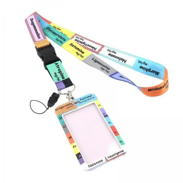 Lanyard Neck Card Hard Id Holder Compact Size Sealed Sliding Design Easy Carry for Students Teachers