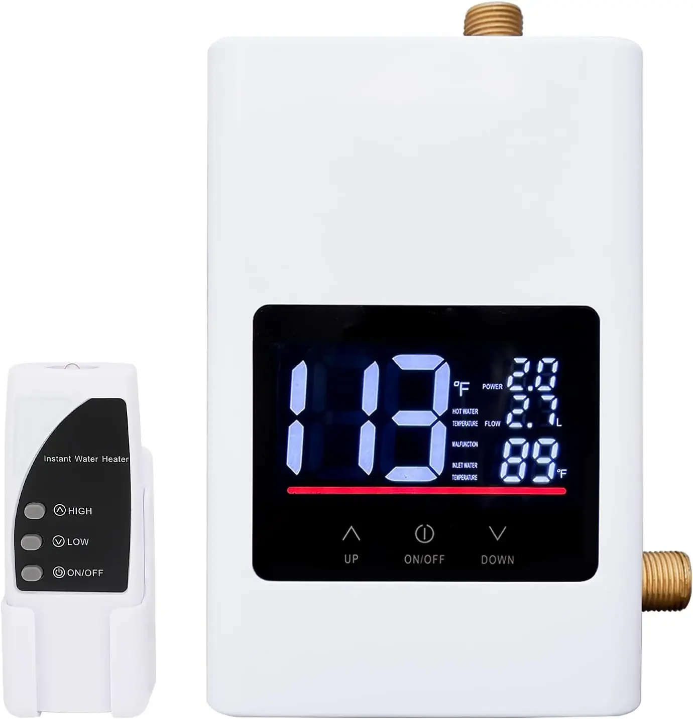 Upgraded Tankless Water Heater Electric 110V Under Sink Small Hot Water Heater On Demand for Kitchen Bathroom 3000W Large Screen
