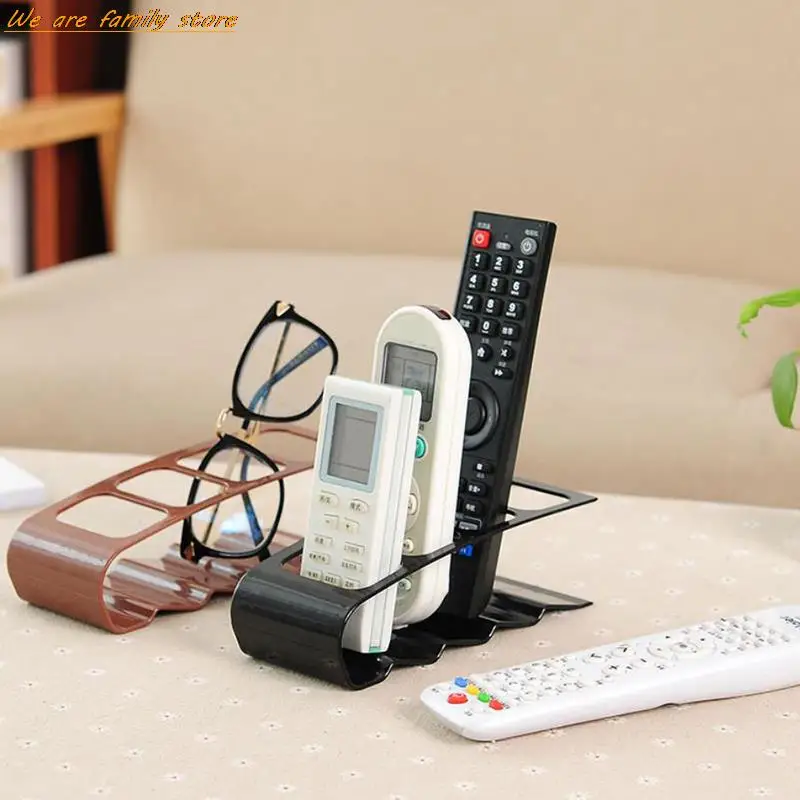 เดสก์ท็อป TV/DVD/VCR Organizer Home Office Organizer 4กรอบเก็บรีโมทคอนโทรลผู้ถือโทรศัพท์มือถือขาตั้ง