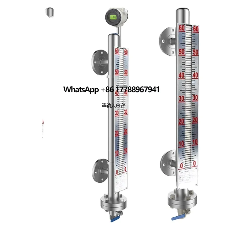 

1000mm Side -Mounted Magnetic Water Liquid Level Sensor/Transducer/Gauge/Meter/Transmitter with 4-20mA Remote Type Lever Gauge
