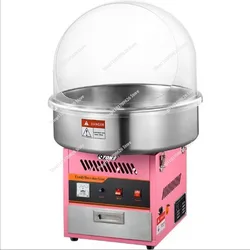 Electric Cotton Candy Machine Commercial Floss Maker with Stainless Steel Bowl Sugar Scoop and Drawer for Birthday Party