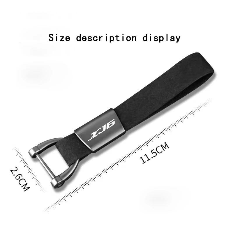 For Yamaha XJ6N XJ6 N DIVERSION 2009 - 2015 Accessories Custom LOGO Motorcycle Keyring Zinc Alloy Suede Leather Keychain