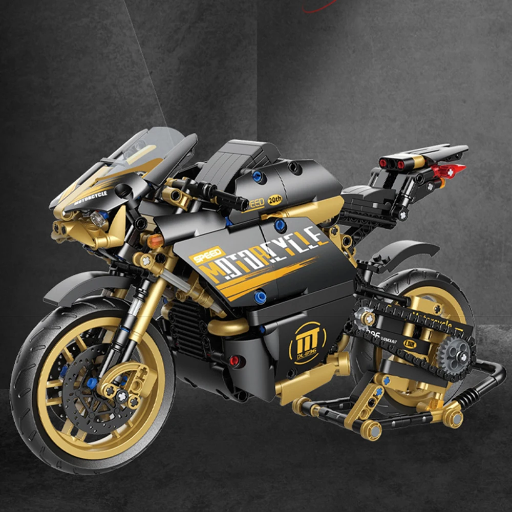 

Italy Motorcycle Technical Building Block Panigale V4 Motor Vehicle Model Steam Construction Bricks Toys Collection For Boys