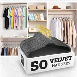 10pcs/pack Velvet Non-Slip Clothing Hangers,45CM Seamless Flocking Hanger Dry and Wet Wardrobe Storage Adult Magic Hanger