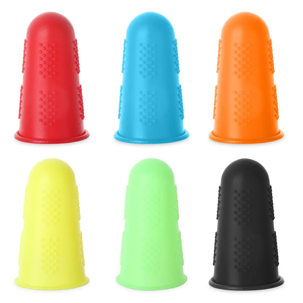 5pcs Rubber Sewing Thimble Breathable Protective Silicone Finger Thimble Finger Cover Caps Quilting Sewing Needlework Craft