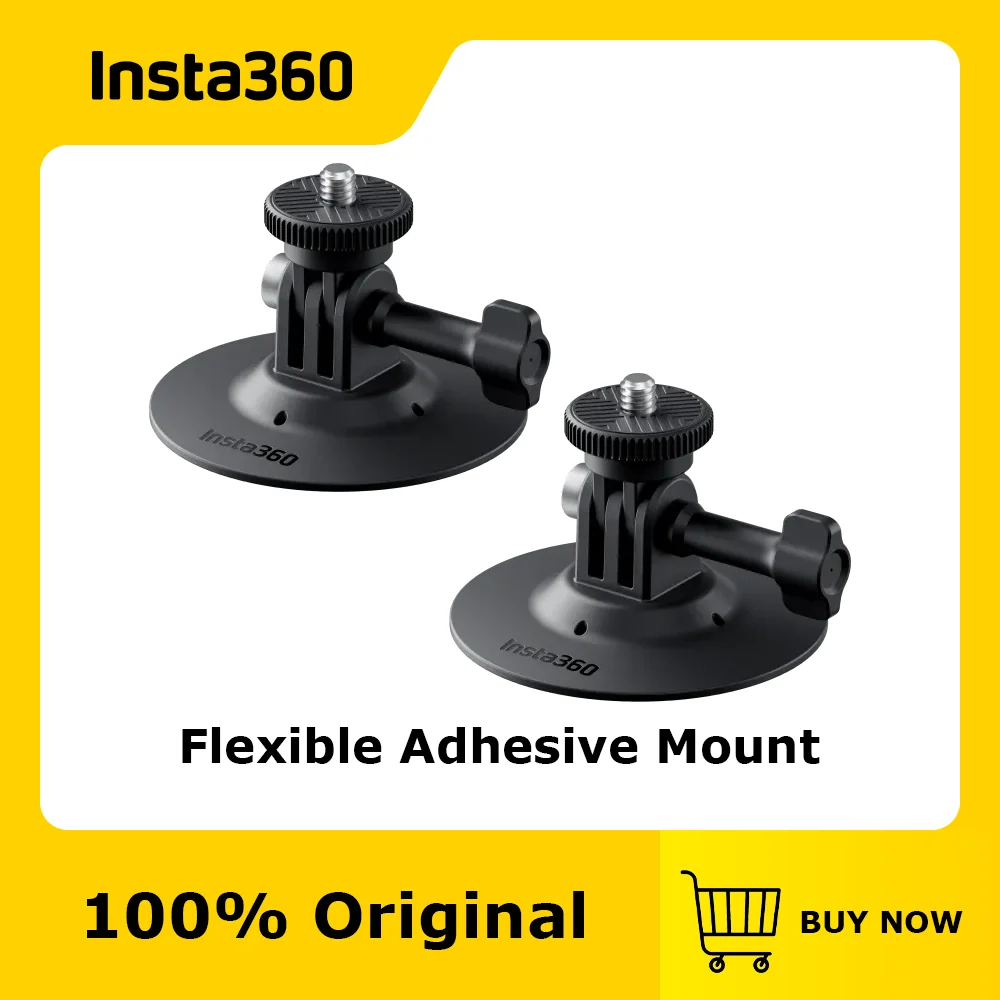 

Official & Original Insta360 Flexible Adhesive Mount, Flexible design that can be used on flat and curved surfaces.