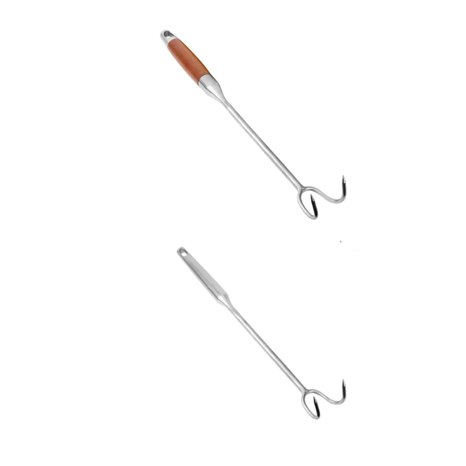 Meat Turner Hook Stainless Steel Practical Kitchen Gadgets BBQ Flipper Hook for Sausages Roasted Duck Meats Restaurant Household