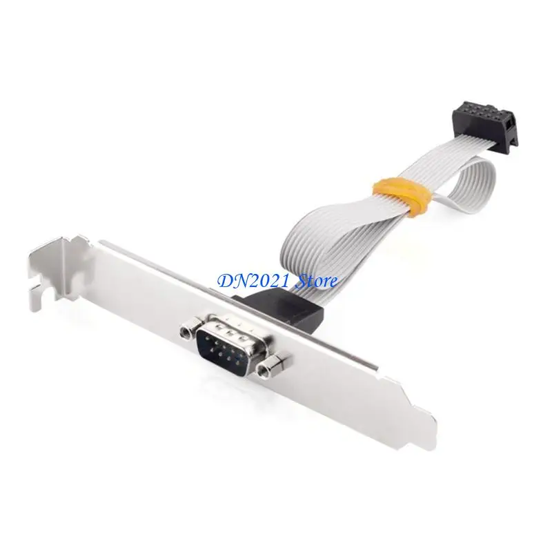 F3KE Host for Case Chassis Motherboard Serial RS232 DB9 Male COM Port Cable for w/ Bracket Extender