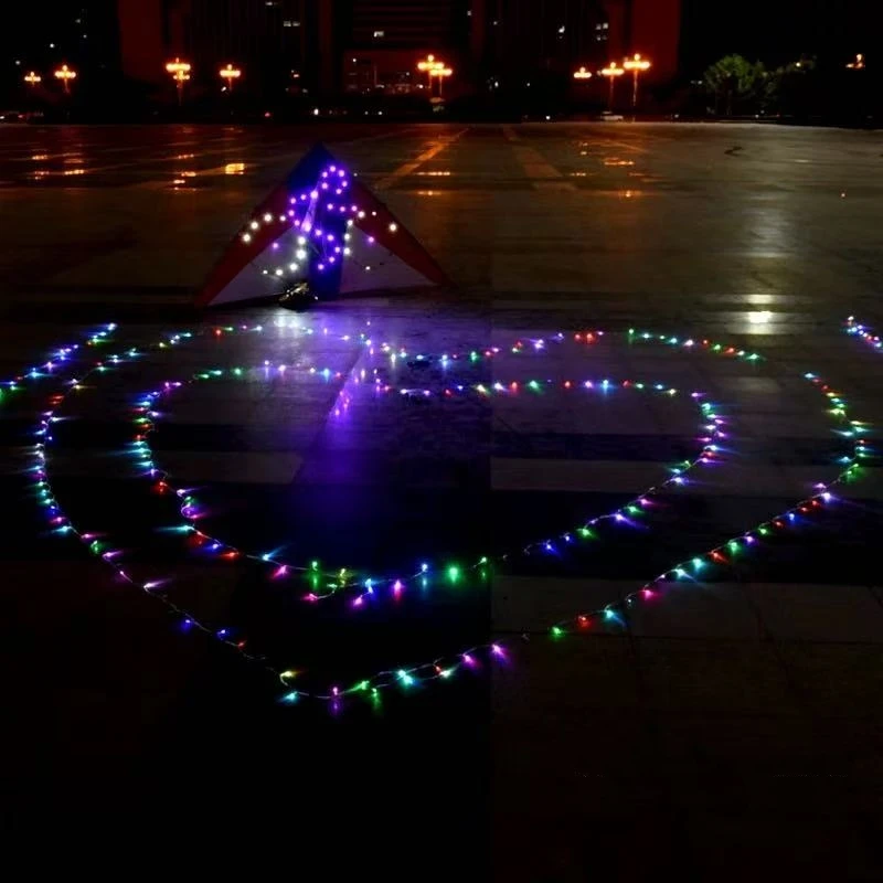 Lámpara led de 10m, 5m, línea de cuerda para pipa, juguete volador para exteriores, cometa para surf, pipas de viento profesionales, juguete para exteriores, carrete para pipa, pipas para adultos