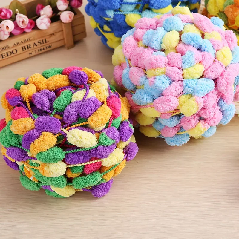 130g Big Ball Coarse Wool Line Yarn Woven Pearl Hand Woven Cushion Line Preferred Material Is Comfortable Soft and Bright Color