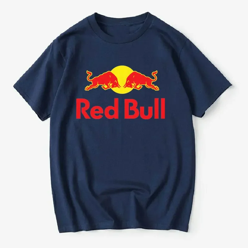 ثلاثية الأبعاد مطبوعة ريد بول شعار قصيرة الأكمام قميص جديد الرياضة في الهواء الطلق تي شيرت رجالي عشاق السباق هدية أعلى دراجة هوائية جبلية جيرسي