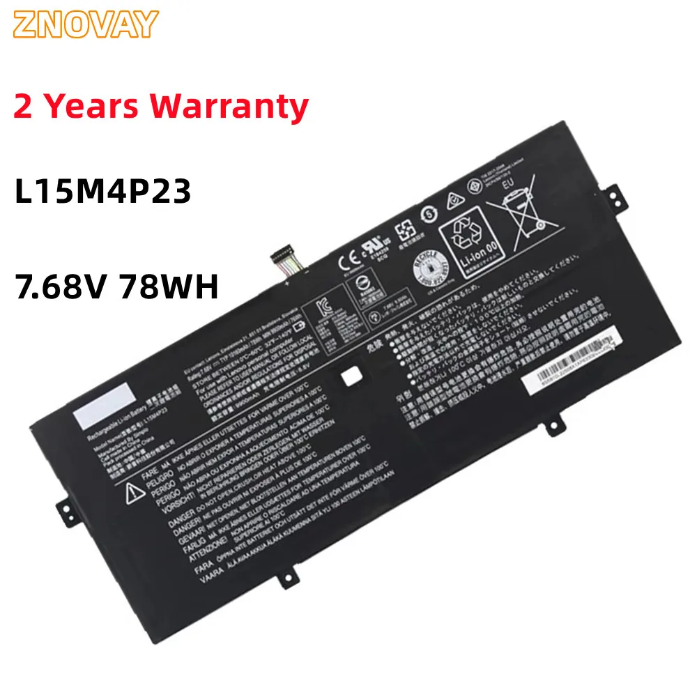 

ZNOVAY L15C4P21 7.68V 78WH Laptop Battery For Lenovo Yoga 910-13IKB Yoga 910 13 80VF,Yoga 5 Pro(512G) L15M4P23 L15M4P21 L15C4P22