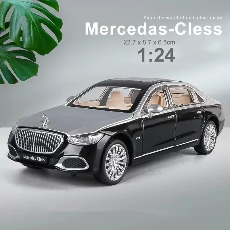 

Новинка 1:24 имитация Benz Maybach S680 модель автомобиля из сплава со звуком и фотоэлементами игрушечный автомобиль литой под давлением для мальчиков коллекция украшений подарок