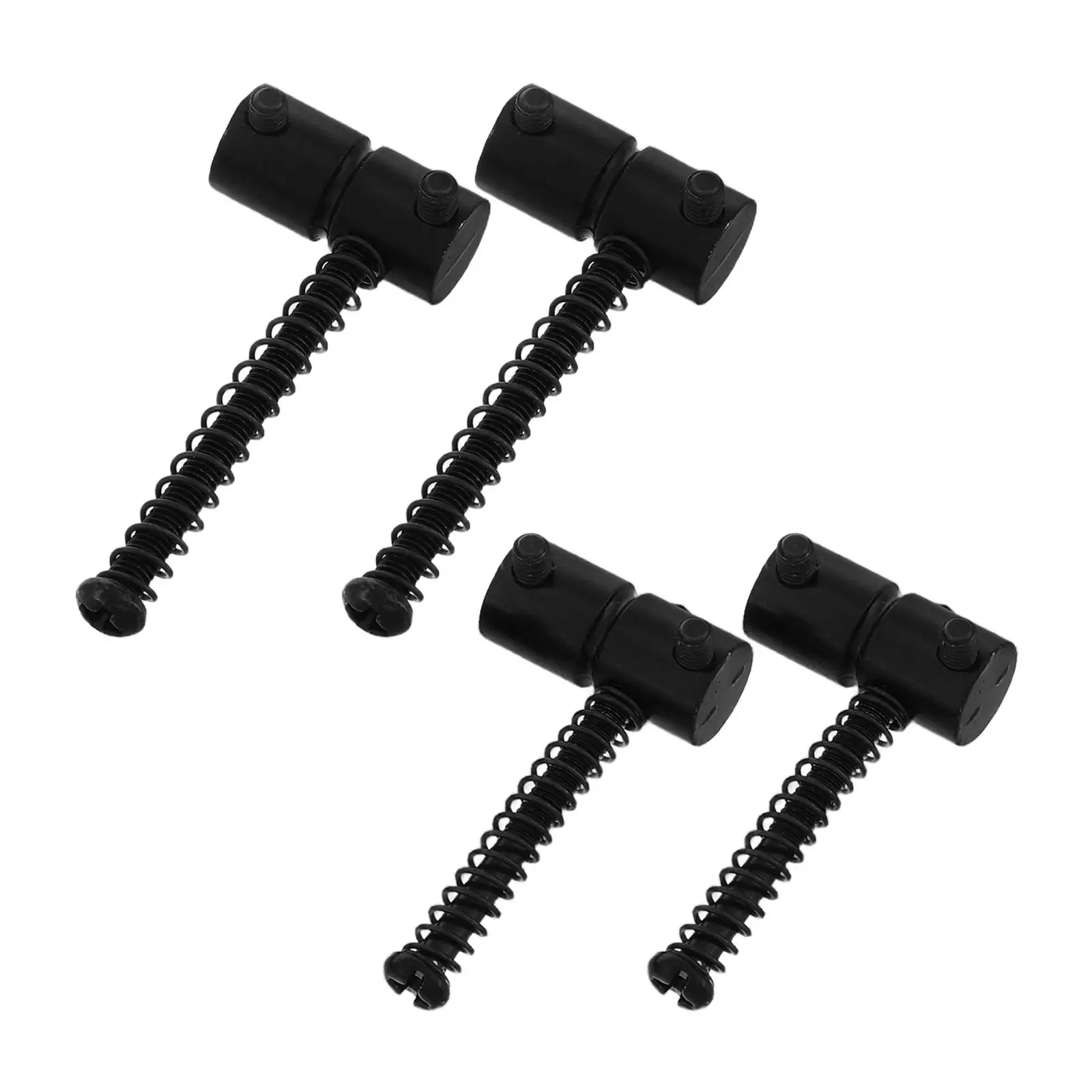

4 Pcs Four-string Bass Electric Guitar Bridge Accessories Musical Instrument Part Replacement Bridges Black Guitars Saddle