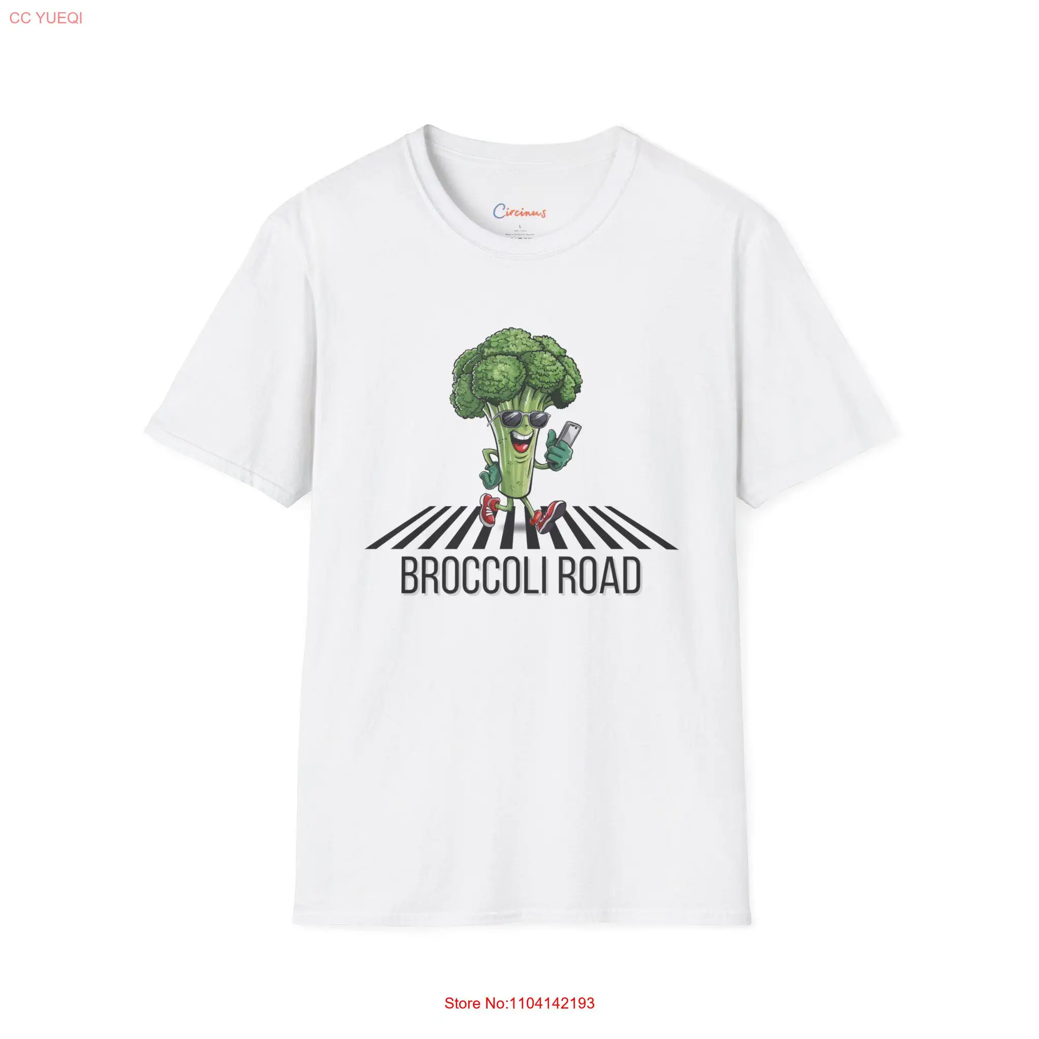 

Вегетарианская футболка с длинным или коротким рукавом для влюбленных брокколи