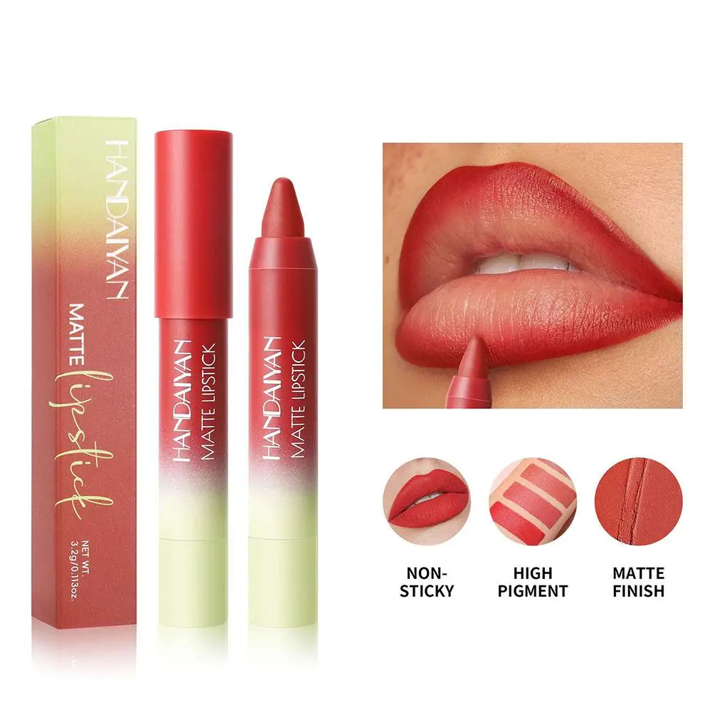 1PCS Velvet Matte Lip Liner 8 Color Waterproof Highly Pigmented Lipstick Pencil Smudge Proof Long Lasting Smooth Lip Makeup
