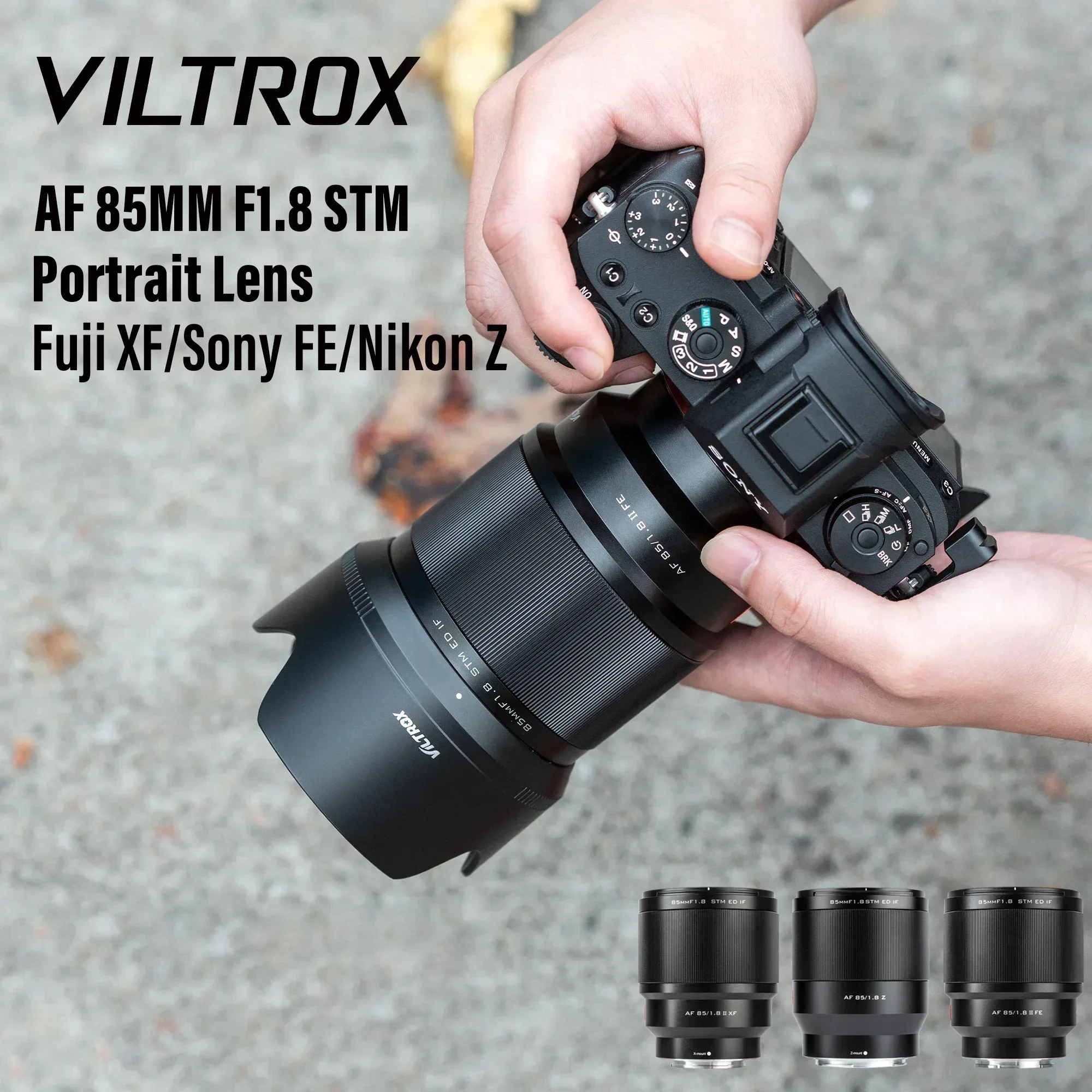 VILTROX 85mm F1.8 Version 2 Auto Focus Full Frame Camera Lens for Fujifilm X Sony E Nikon Z Mount Camera Telephoto Lens