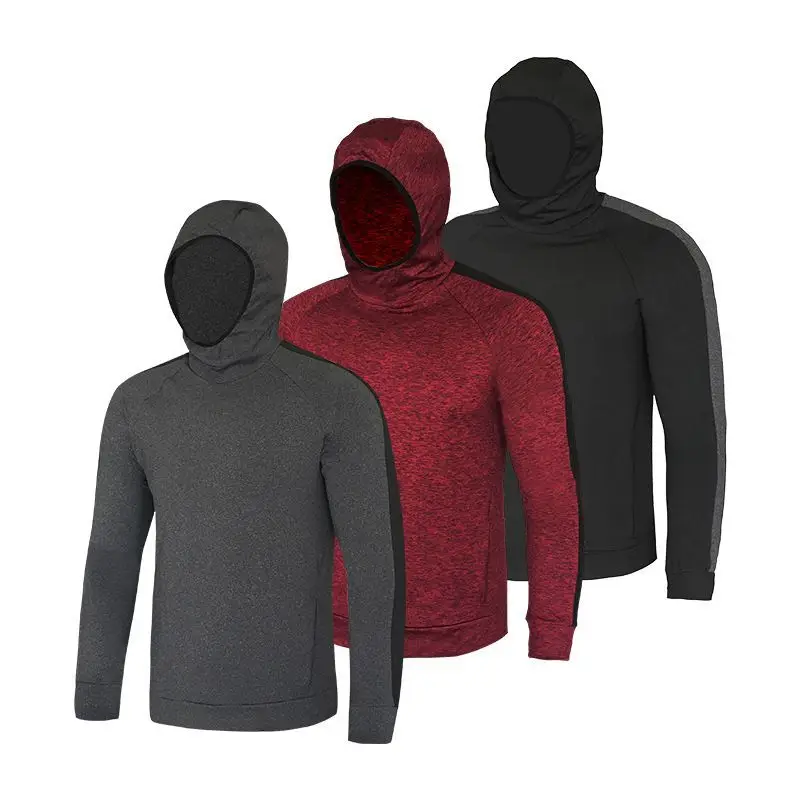Sports Jacket Men's Autumn And Winter Running Training Long Sleeve Hooded Pullover Fitness Jacket Sports Fleece Sweatshirt Men's