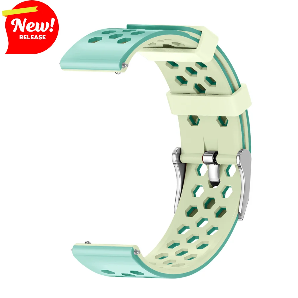

16mm 18mm 20mm 22mm Strap + Breathable Air Hole For Samsung Galaxy Watch 7/6/4/Classic/5/5 pro/Active2/Gear S3 Sport Band Unisex