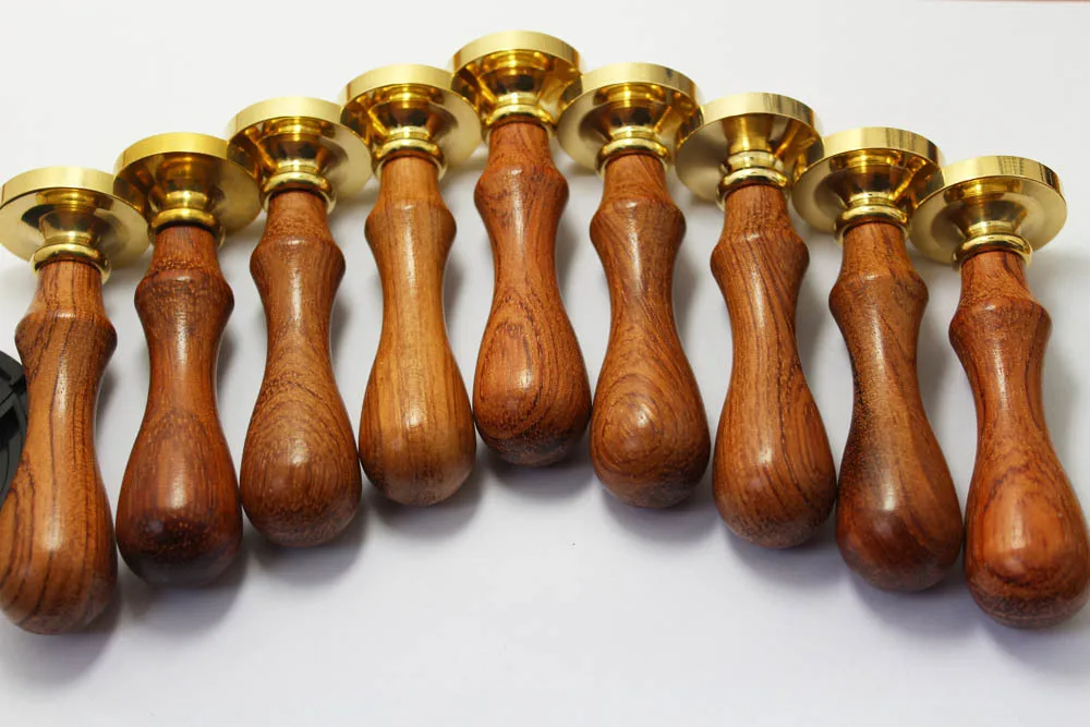Natural Wooden Handle for Customized Wax Stamp, DIY Gift, Ancient Seal Stamp, High Quality, 75mm Length