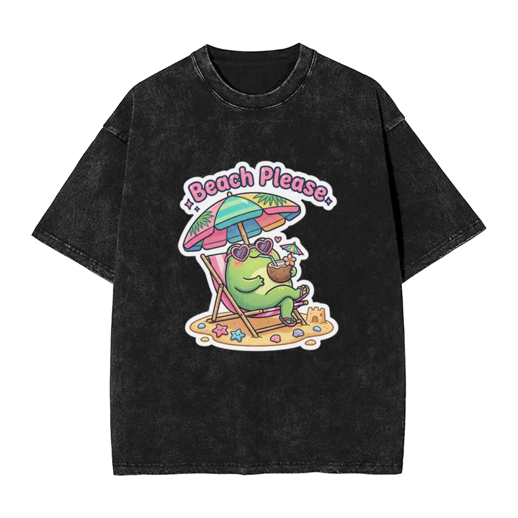 I just need the beach Unique Trendy A Washed T Shirt Men's Women's Oversized Cotton Tees Tops