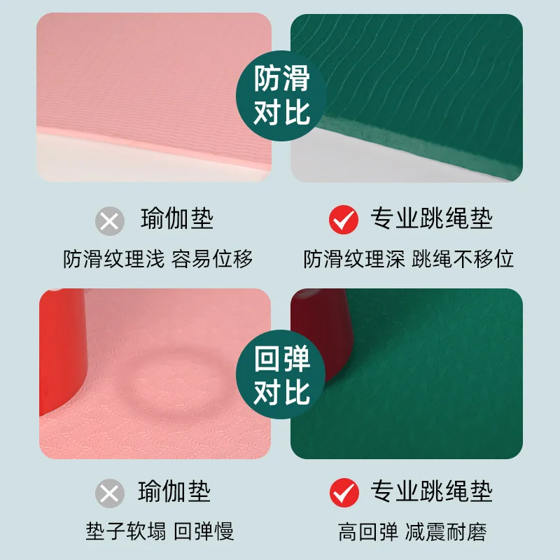 140cm*66cm Jumping rope shock absorber pad soundproof thickened anti slip silent indoor fitness yoga pad floor mat household use