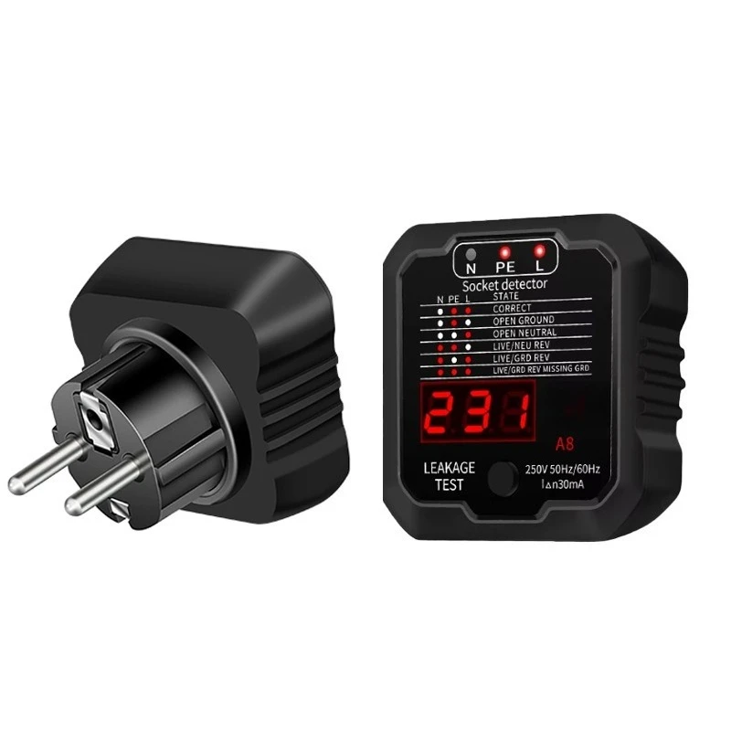 

Electrical socket phase meter Power ground wire neutral wire live wire polarity detection Power test socket tester