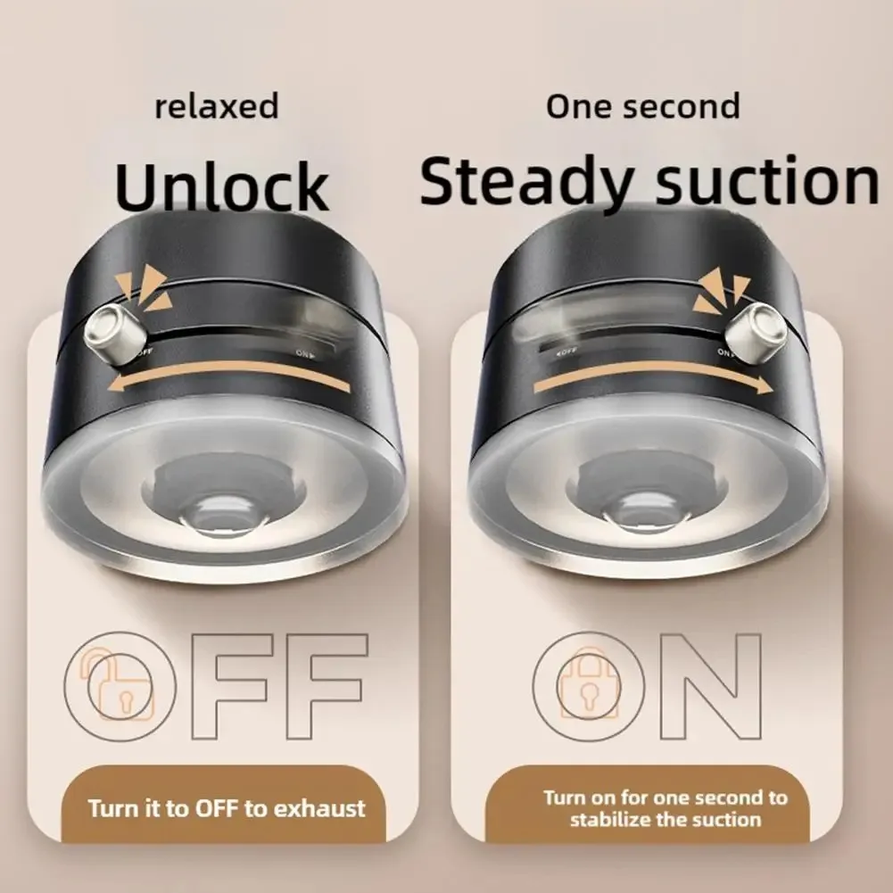 Vacuum Adsorption Magnetic Suction Cup Phone Mount Double Sided Hands-Free Magnetic Cell Phone Holder For Car/Gym/Mirror/Smoot image 4