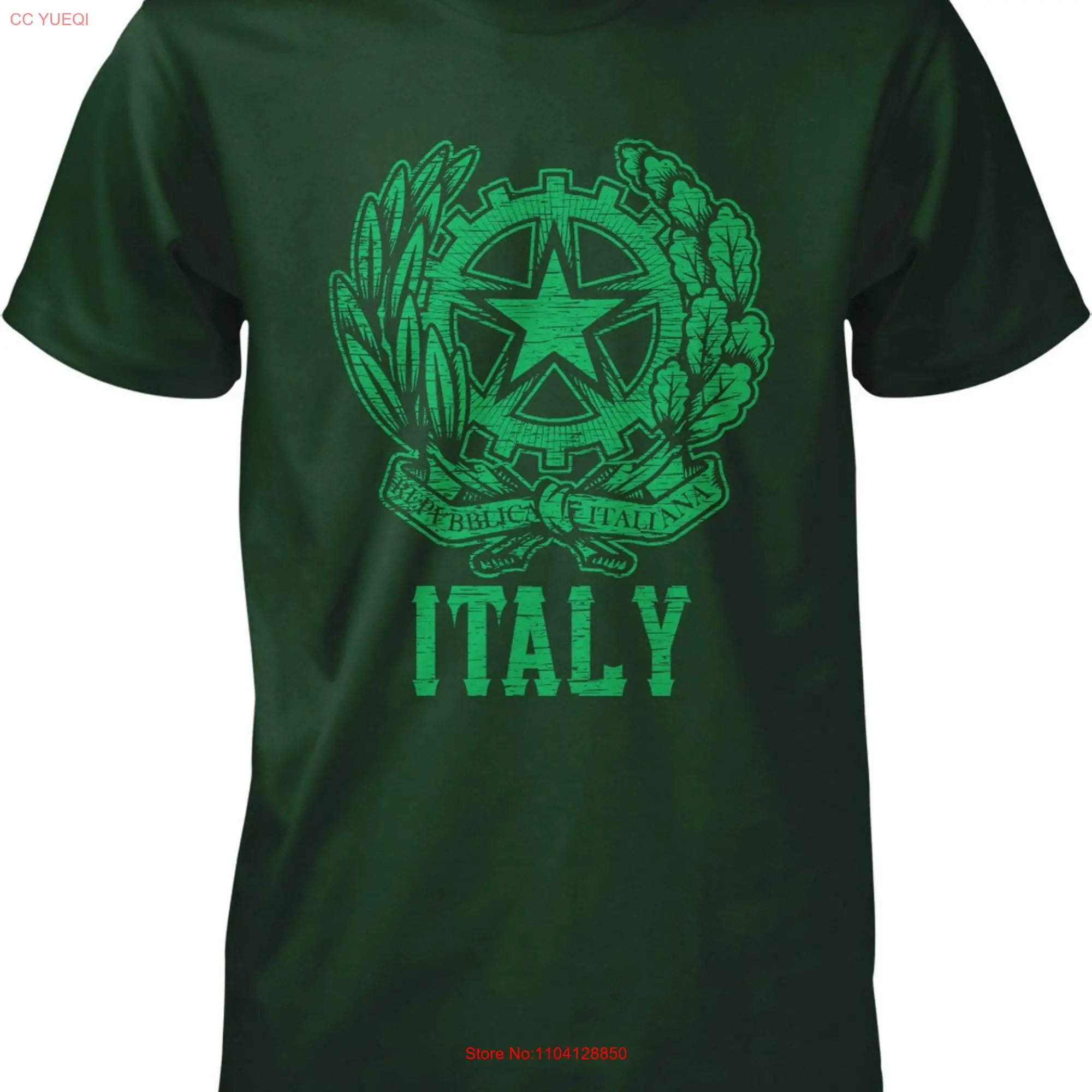 Italy Coat of Arms Stemma Repvbblica Italiana Stella d'Italia Men's T shirt HOOD_00224 long or short sleeves