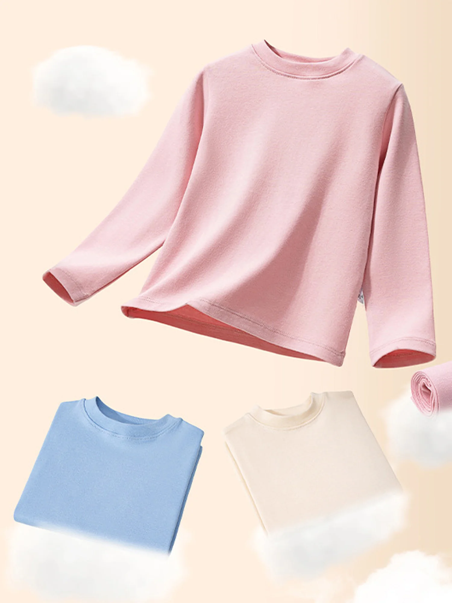 Kids 2 Piece Thermal Underwear Set Long Sleeve Round Neck Top Leggings Soft Breathable Warm Cotton Autumn Winter Sleep Casual